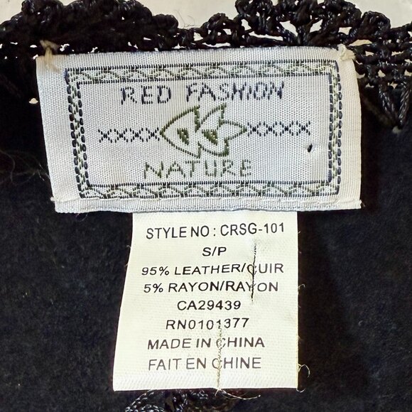 Boho Black Suede & Crochet Trim Jacket - Picture 9 of 9